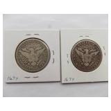 1915-D, 1914-S, Barber half