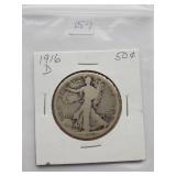 1916-D Walking Liberty Half Dollar