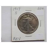 1917-D, 1917-S Walking Liberty Half Dollar