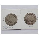 1918-D, 1918-S Walking Liberty Half Dollar