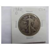 1920-D, 1920-S Walking Liberty Half Dollar
