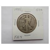 1921 Walking Liberty Half Dollar