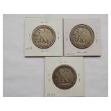 1934, 1933-S, 1929-S  Walking Liberty Half Dollar