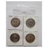 1937-D, 1937-S Walking Liberty Half Dollar