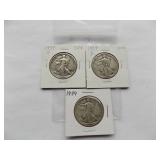 1939, 1939-D, 193P-S Walking Liberty Half Dollar