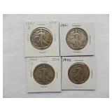 1940-S, 1941, 1 Walking Liberty Half Dollar