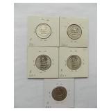 WASHINGTON QUARTERS  1953-D, 1954, 1954-D, 1954-S, 1955
