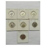 WASHINGTON QTR 1959-D, 1960-D, 1961