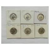 WASHINGTON QUARTERS 1964-D, 1964, 1963-D,1963, 1962-D, 1962
