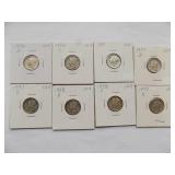 1936-D,1936-S, 1937, 1937-D, 1937-S, 1938-D, 1938-S, 1939-S Mercury Dimes