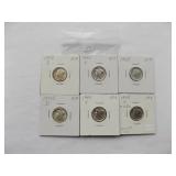 1944-D, 1944-S, 1945, 1945-D, 1945-S, 1945-S Mercury dimes