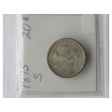 1875-S Seated dime