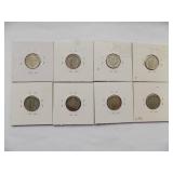 1936-D,1936-S, 1937, 1937-D, 1937-S, 1938-D, 1938-S, 1939-S Mercury Dimes