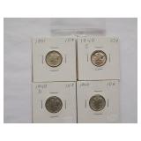 1940, 1940-D, 1940-S, 1941 Mercury Dime