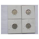1940, 1940-D, 1940-S, 1941 Mercury Dime