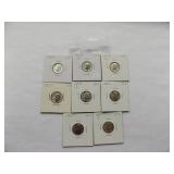 1955, 1955-D, 1956-D, 1957, 1959-D, 1960,1961,1960-D, Roosvelt Dime