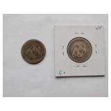 1861, 1876 Seated Qtr