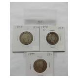 1898, 1898-O, 1899 Barber Quarter