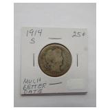 1914-S Barber Qtr