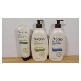Lot of 3 Aveeno Daily Moisturizing Lotion For Dry Skin-2x 18oz/ 1x 8oz