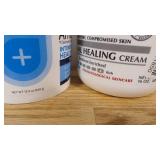 Set of 2 AmLactin Intensive Healing Body AHA Cream-12oz & Eucerin Body Cream- 16oz - Unscented