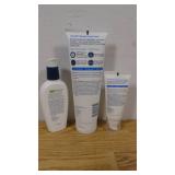 Lot of 3 CeraVe Lotions-Moisturizing Gel-1.75fl oz-PM Lotion-3fl oz-Moisturizing Cream-8fl oz