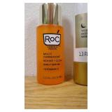 Set of 4-RoC Skin Care Regiment-Mulit Correxion Daily Serum-.33fl oz- Deep Wrinkle Night Cream-1.3fl oz- 2 Line Smoothing Eye Cream-.25fl oz