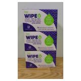 Lot of 3 Flents Wipe N Clear Biodegradable Lens Wipes 75 Count