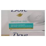 Lot of 14 Dove Sensitive Skin Gentle Beauty Bar Soap, Unscented, 3.75 oz