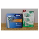 Lot of Oral-B Cross action Brush Heads(10 Pack) & G.U.M. Soft-Picks (180 Count)