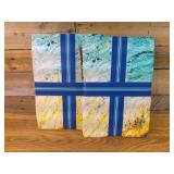 Set of 2 Whitley Willows Microfiber BEACH TOWEL 35x70 Big Surf Ocean Wave