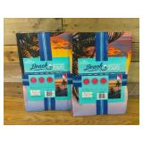 Set of 2 Whitley Willows Microfiber BEACH TOWEL 35x70-Palm Beach Sunset