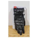 Head Womens Hybrid Gloves Medium Waterproof Windproof BLACK Fauxfur Plush Lining