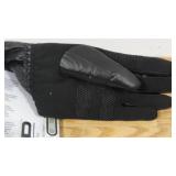 Head Womens Hybrid Gloves Large Waterproof Windproof BLACK Fauxfur Plush Lining
