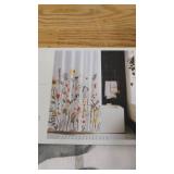 Lot of 2 Harvest/ Floral Print Shower Curtains-Threshold
