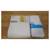 Set of White Waffle Weave Shower Curtain and PEVA Light Weight Curtain Liner