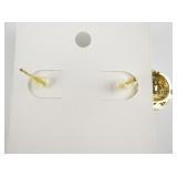 Enamel Snowman gold Tone Base Metal Pierced Earrings .