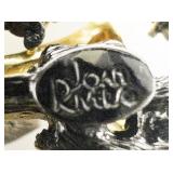 Joan Rivers Starry Night Galaxy Swirling Star Gold Tone Base Metal Brooch .