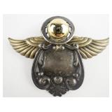Two-Tone Pressed Angel Base Metal Brooch .