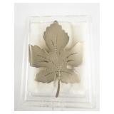 Vintage Maple Leaf Gold Tone Base Metal Brooch .