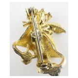 Holly & Bell Gold Plated Base Metal Brooch .