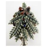 AVON 2004 1St Annual Collectors Christmas Tree Silver Tone Base Metal Brooch .