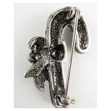 Enameled Rhinestone Candy Cane 