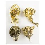 Group of 4  Angel Gold Tone Base Metal Lapel Pins.
