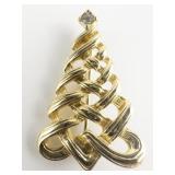 Cute Mini Enamel Snowman Gold Plated Base Metal Brooch .