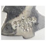 IBB (Italy) Christmas Tree Rhinestone Sterling Silver Pendant Or Charm.