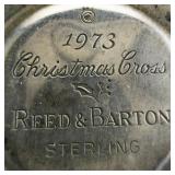 Reed & Barton  1973 "Christmas Cross"  ***Sterling Silver*** Ornament .