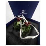 Swarovski Set of two 200 6 Crystal Holly Leaf Ornament .