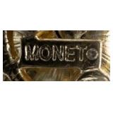 Monet Vintage Poinsettia Base Metal Brooch .