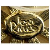 JOAN RIVERS Festive Simulated Pearl Gold Tone Base Metal Post Back Pierced Earrings.